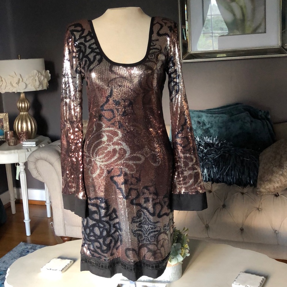 Halé Bob Scoop Neck Sequin Dress